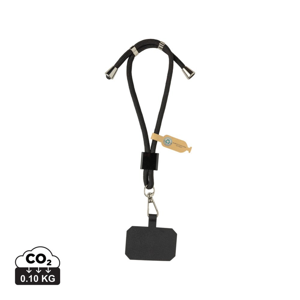 Ремешок-держатель для телефона CarryLoop на запястье из rPET RCS арт. P302.8401 Ремешок-держатель для телефона CarryLoop на запястье из rPET RCS арт. P302.8401