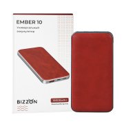Универсальный аккумулятор EMBER 10 (10000мАч) с быстрой зарядкой, бордовый Бордовый