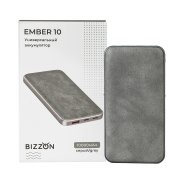 Универсальный аккумулятор EMBER 10 (10000мАч) с быстрой зарядкой, серый Серый