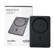 Универсальный аккумулятор MAGIX Pro 5 (5000мАч) с быстрой и беспроводной зарядкой, черный Черный
