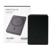 Универсальный аккумулятор MAGIX Pro 10 (10000мАч) с быстрой и беспроводной зарядкой, черный Черный