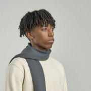 Шарф вязаный WIND SCARF-S Темно-серый