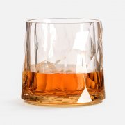 Стакан небьющийся Sate Crystal, вращающийся, прозрачный золотистый