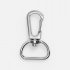Застежка-карабин Snap hook, M, серебристая (хром)