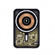 Магнитный внешний аккумулятор Proton с беспроводной зарядкой (15W), 10000 Mah, графитовый арт. 2063.02