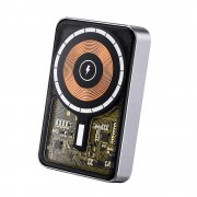 Магнитный внешний аккумулятор Proton с беспроводной зарядкой (15W), 10000 Mah, графитовый арт. 2063.02