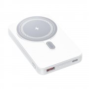 Магнитный внешний аккумулятор Axion с беспроводной зарядкой (15W), 10000 Mah, белый арт. 2062.01