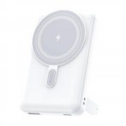 Магнитный внешний аккумулятор Axion с беспроводной зарядкой (15W), 10000 Mah, белый