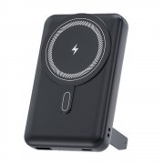 Магнитный внешний аккумулятор Axion с беспроводной зарядкой (15W), 10000 Mah, черный