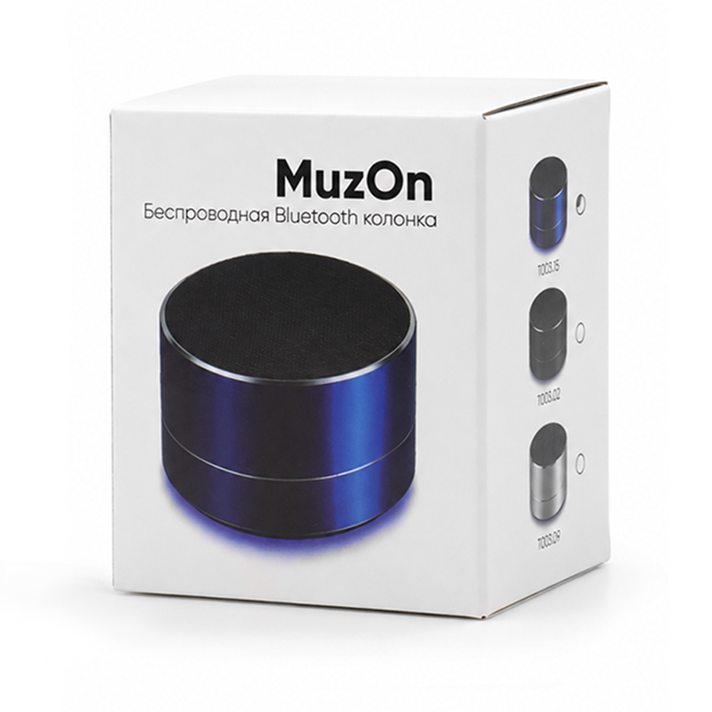 Беспроводная Bluetooth колонка MuzOn, синий арт. 11036.15 Беспроводная Bluetooth колонка MuzOn, синий арт. 11036.15