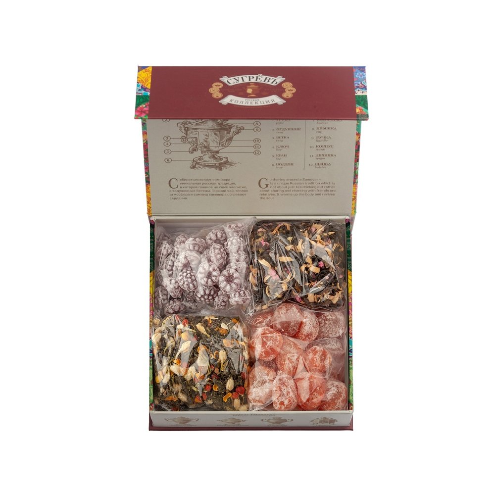 Подарочный набор c купажами чая и сладостями «Весенние птицы» арт. 700423p Подарочный набор c купажами чая и сладостями «Весенние птицы» арт. 700423p