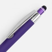 Ручка шариковая Sansen Soft Touch со стилусом, фиолетовая арт. 19661.70