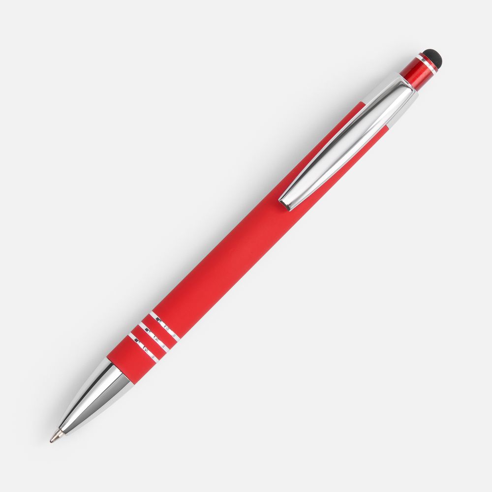 Ручка шариковая Sansen Soft Touch со стилусом, красная арт. 19661.50 Ручка шариковая Sansen Soft Touch со стилусом, красная арт. 19661.50