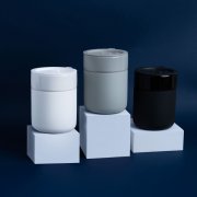 Кружка керамическая Silvia с силиконовой манжетой, серо-зелёная арт. 6146.33.04