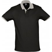 Рубашка поло Prince 190, черная с серым