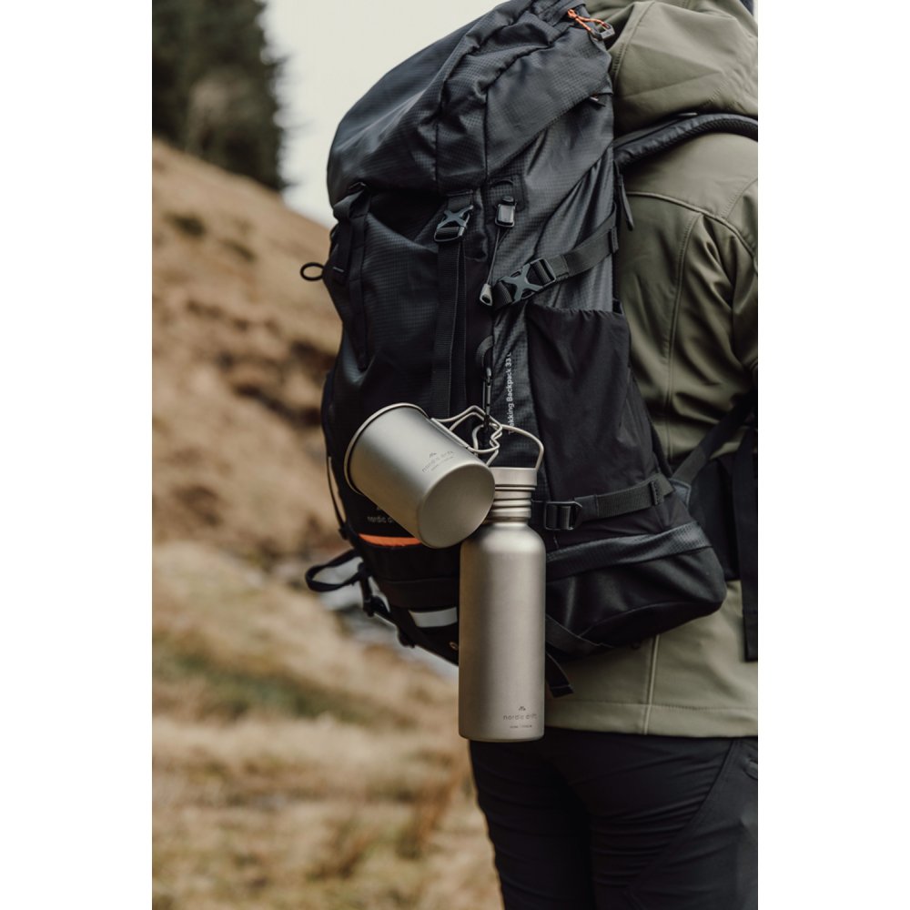 Ультралегкая бутылка для воды Nordic Drift Trail из титана, 600 мл арт. ND340.0002 Ультралегкая бутылка для воды Nordic Drift Trail из титана, 600 мл арт. ND340.0002