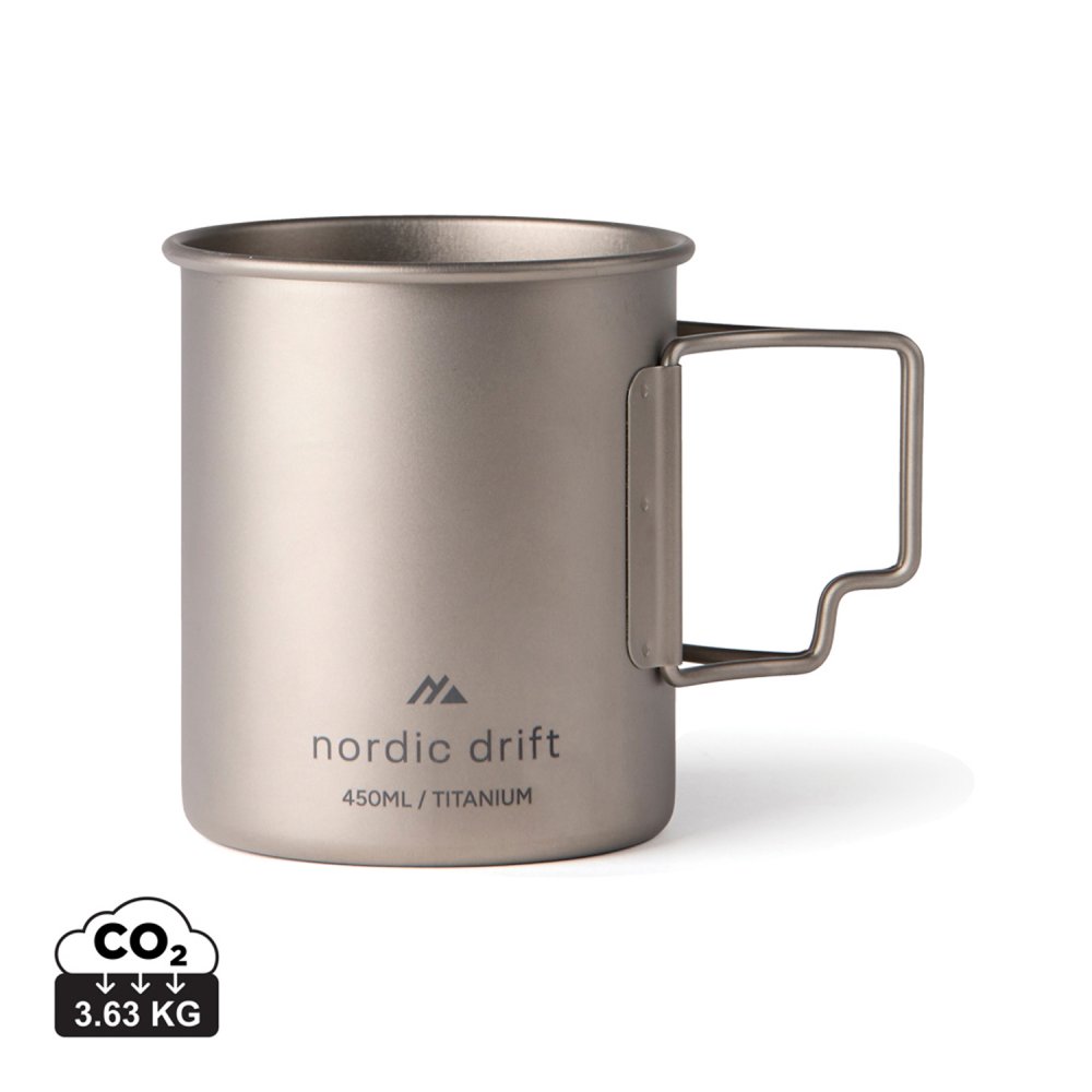 Ультралегка кружка Nordic Drift Trail из титана, 450 мл арт. ND340.0102 Ультралегка кружка Nordic Drift Trail из титана, 450 мл арт. ND340.0102