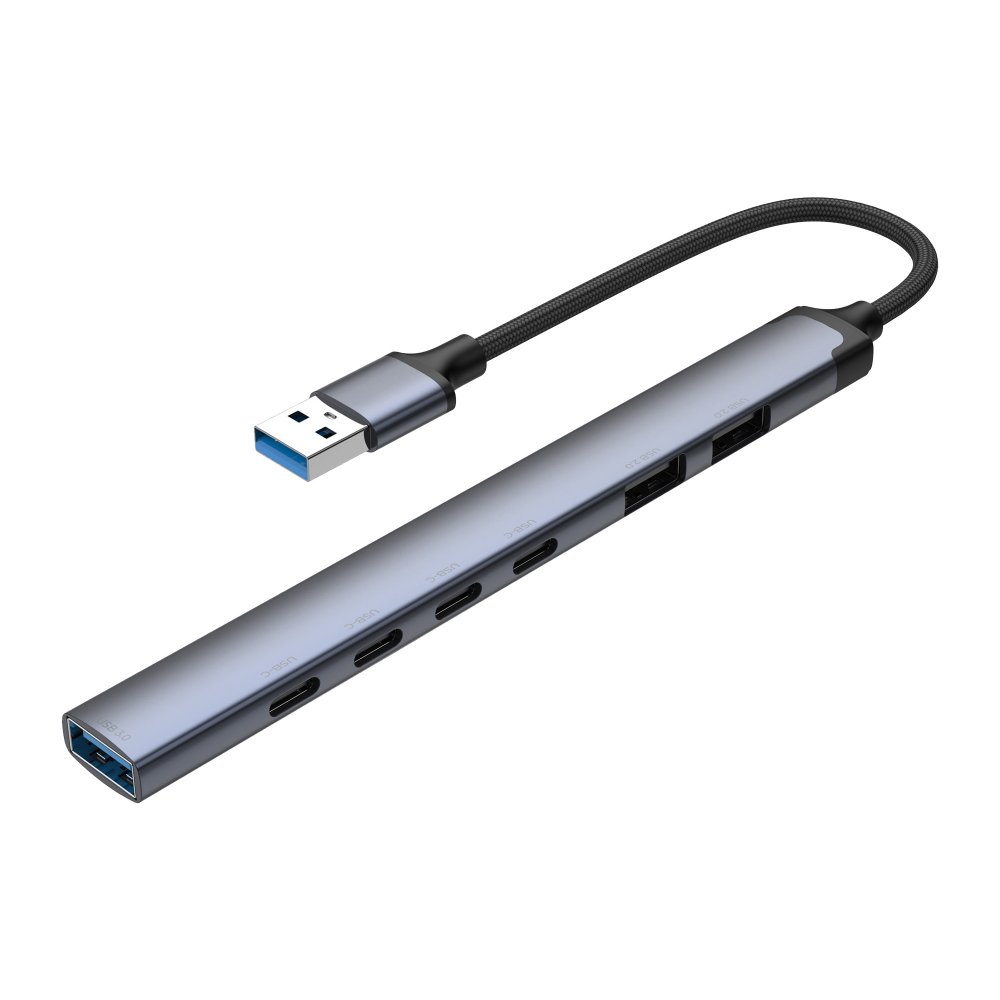 USB-хаб USB-A 3.0 + 2xUSB-A 2.0 + 4xUSB-C арт. 1-73144 USB-хаб USB-A 3.0 + 2xUSB-A 2.0 + 4xUSB-C арт. 1-73144