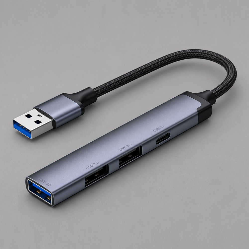 USB-хаб USB-A 3.0 + 2xUSB-A 2.0 + USB-C арт. 1-73143 USB-хаб USB-A 3.0 + 2xUSB-A 2.0 + USB-C арт. 1-73143