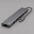 USB Type-C хаб 7-в-1, HDMI, Power Delivery, 2xUSB 3.0, RJ45, microSD/SD