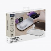 Зарядная станция 3 в 1: iPhone, Apple Watch, Airpods, беспроводная, 17,5 Вт