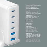 Зарядная станция 4xUSB Type-C, 2xUSB, PD, QC, 160Вт
