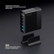 Зарядная станция 3xUSB Type-C, 2xUSB, PD, QC, 140Вт