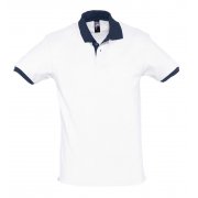Рубашка поло Prince 190, белая с темно-синим
