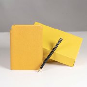 Набор подарочный SMALL IDEA: блокнот и ручка в подарочной коробке Жёлтый