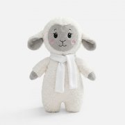 Мягкая игрушка Beastie Toys, овечка с белым шарфом