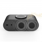 Настольные часы "Smart Hub" с bluetooth колонкой 5Вт, беспроводной (15W) зарядкой и подсветкой логотипа черный