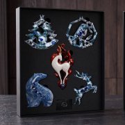 Набор елочных игрушек: Сказочный олень, Елка желаний, Рождественский снегирь, Огненная коза, Белый медведь арт. 82915