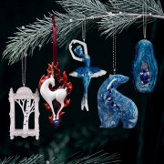 Набор елочных игрушек: Балерина, Огненная коза, Белый медведь, Белая береза, Русская матрешка арт. 82913