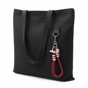 Сумка для покупок LUMISSA 325 г/м² с обвесом, чёрный/бордовый арт. 25014.2.40