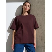 Футболка Oversize Premium, коричневая (шоколад)