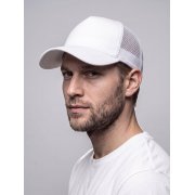Бейсболка Basic с сеткой, белая