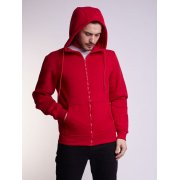 Худи на молнии Premium Heavy, красное