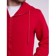 Худи на молнии Premium Heavy, красное