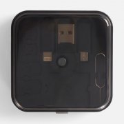 Набор щеток и переходников в органайзере с кабелем aceCase, черный