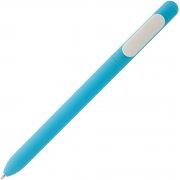 Ручка шариковая Slider Soft Touch, голубая с белым