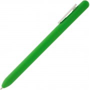 Ручка шариковая Slider Soft Touch, зеленая с белым