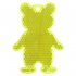 Пешеходный светоотражатель «Мишка», неон-желтый