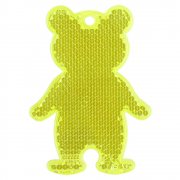 Пешеходный светоотражатель «Мишка», неон-желтый арт. 4815.89
