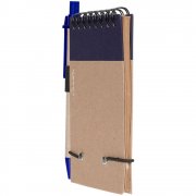 Блокнот на кольцах Eco Note с ручкой, синий