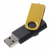 Флешка Twist Color, черная с желтым, 16 Гб арт. 7537.38.16Гб Флешка Twist Color, черная с желтым, 16 Гб арт. 7537.38.16Гб