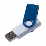 Флешка Twist Color, белая c синим, 16 Гб арт. 7537.64.16Гб