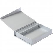 Коробка Duo под ежедневник и ручку, серебристая арт. 1639.10 Коробка Duo под ежедневник и ручку, серебристая арт. 1639.10