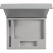 Коробка Doc под блокнот, аккумулятор и ручку, серебристая арт. 12053.10 Коробка Doc под блокнот, аккумулятор и ручку, серебристая арт. 12053.10