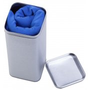 Коробка прямоугольная, высокая, серебристая