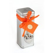 Коробка прямоугольная, высокая, серебристая